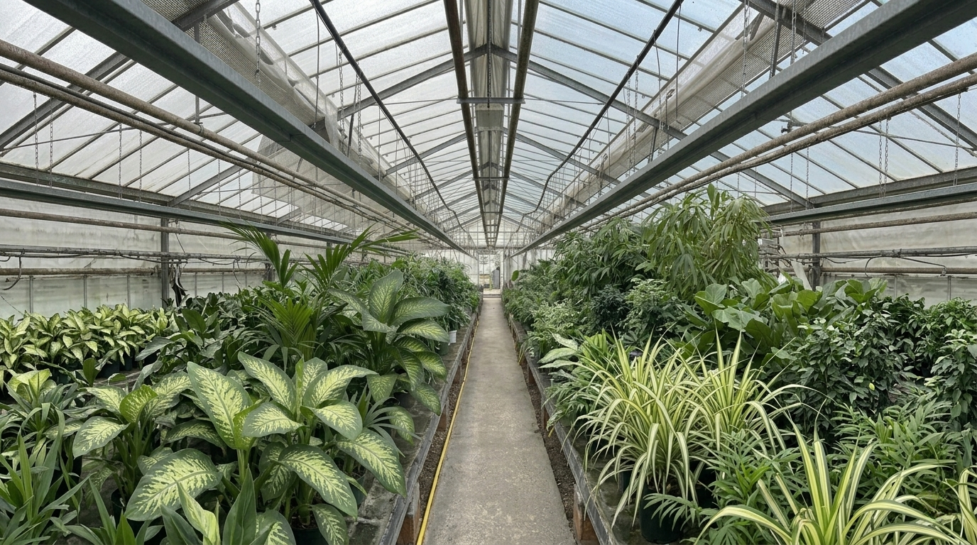 Piante sempre verdi presenti nella serra di Floricoltura Santa Sofia